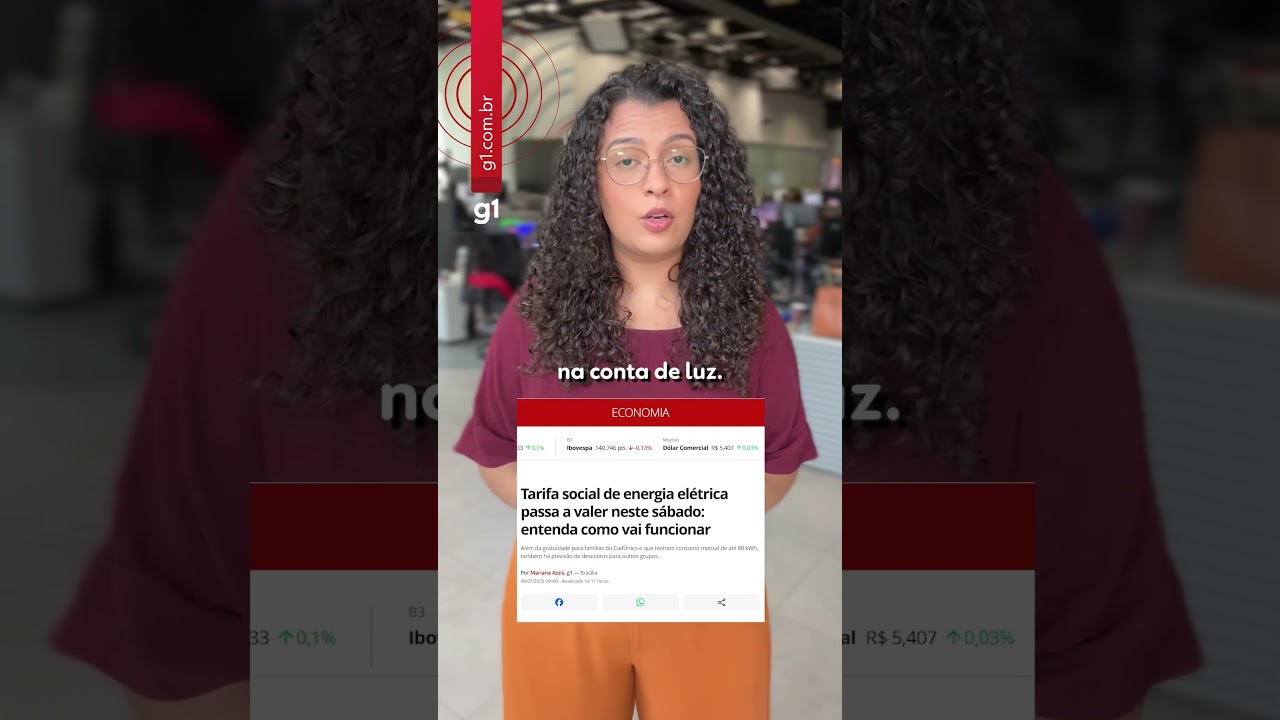 Tarifa social de energia elétrica passa a valer neste sábado | #g1 #shorts