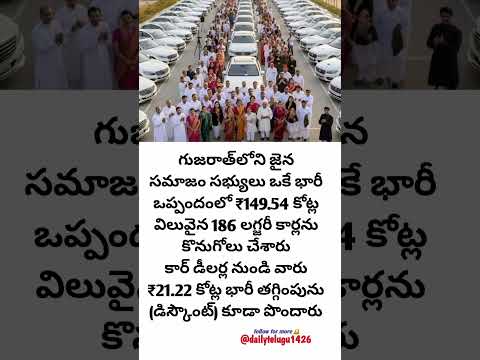 మొత్తం ఖర్చు తెలిస్తే షాక్!**...**₹21 కోట్లు డిస్కౌంట్! 🤑: 186 లగ్జరీ కార్లు కొన్న గుజరాత్ జైనులు