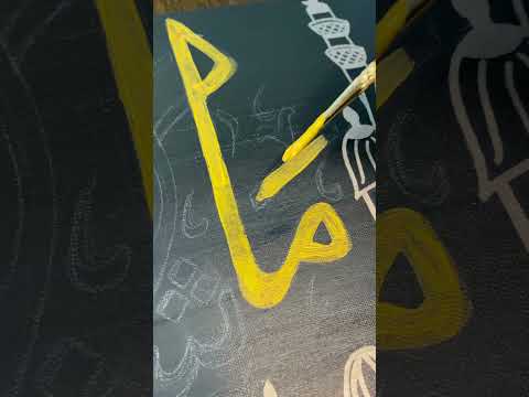 Arabic Canvas Painting🌙#art #artshorts#akpastel#shorts