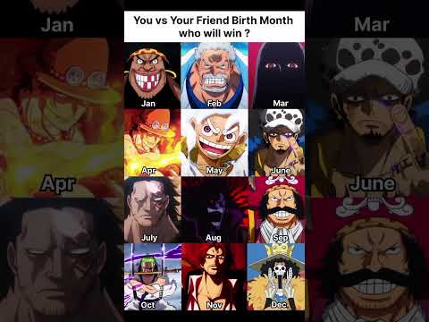 The fight based on your month | You vs your frieds | #onepiececharacters #yourmonthyourcharacter