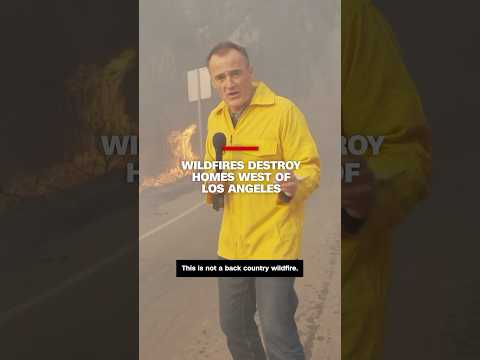 Wildfires destroy homes west of Los Angeles