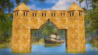 YouTube thumbnail for Blazed's video titled 'i built a jungle river fortress...'