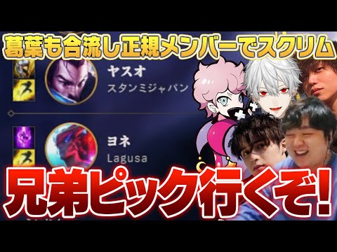 葛葉も合流したので、スタンミと兄弟ピックしてもらいます - The k4sen スクリム [LoL/しゃるる/葛葉/スタンミ/たかやスペシャル/ふらんしすこ]