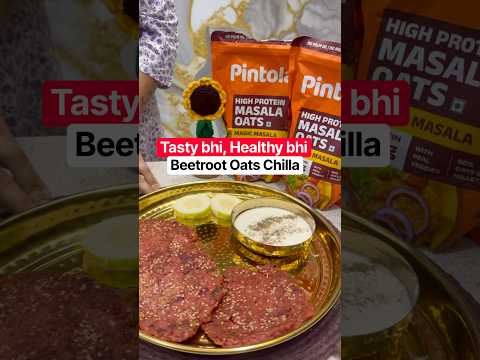 😂 | <strong>Healthy</strong>  Beetroot Masala Oats Chilla #oatsrecipe #chilla #healthyfood