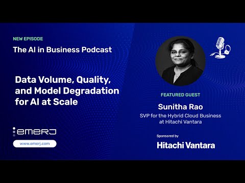 Data Volume, Quality, and Model Degradation for AI at Scale - with Sunitha Rao of Hitachi Vantara
