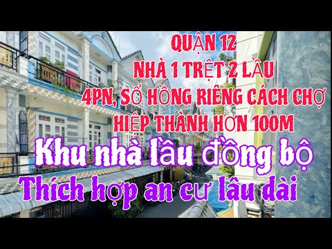 MAP ĐẤT VIỆT - mapdatviet.com Bán nhà Quận 12. 1 trệt 2 lầu hẻm nhựa xe hơi ngủ trong nhà
