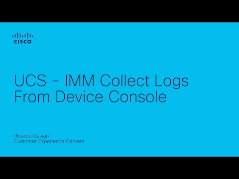 UCS - IMM collect logs from Device Console