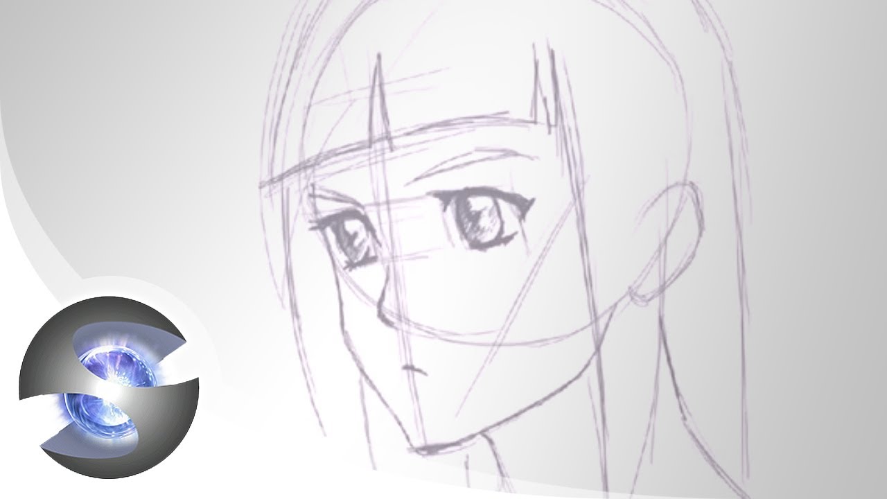 Drawing an Anime Face - Side & 3/4 View - YouTube