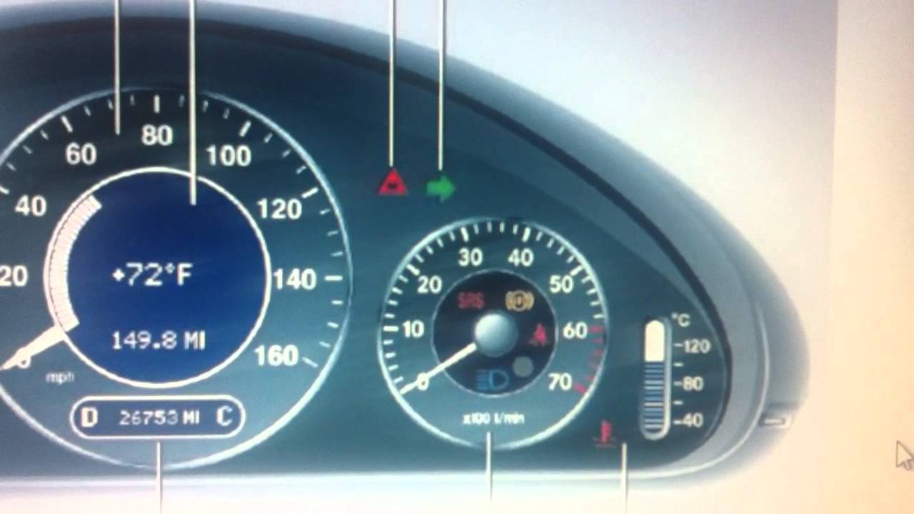 Mercedes e class dashboard warning lights