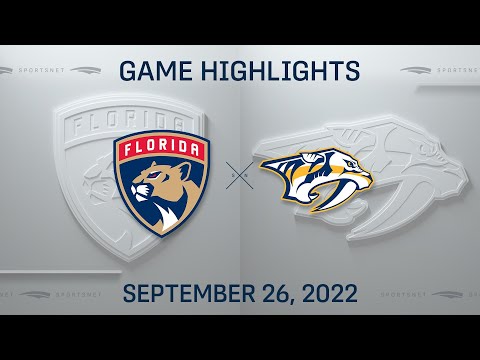 NHL Preseason Game 2 Highlights | Panthers vs. Predators - September 26, 2022