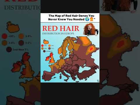 Where do the real redheads live?#RedHairMap #EuropeFacts#GingerGenes