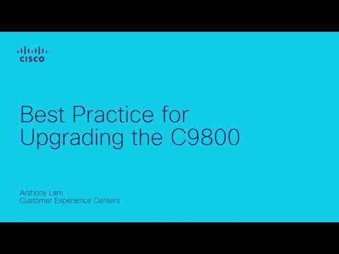 Best practice for Upgrading the C9800