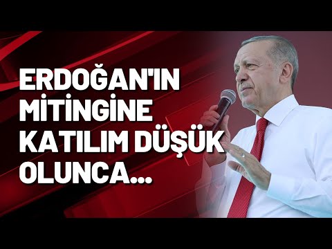 Erdoğan Afyon'da umduğu kalabalığı bulamayınca çare alanı daraltmakta bulundu