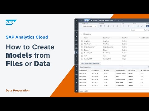 How to Create Models from Files or Data: SAP Analytics Cloud