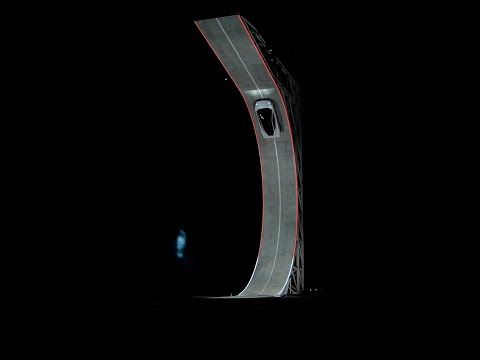 Tesla shows off sports car that can fly through the air