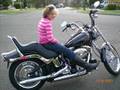 Kate on the Harley Davidson