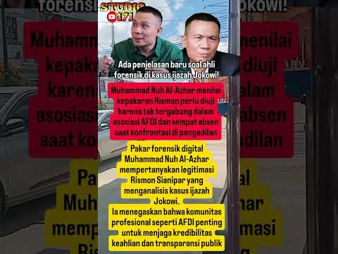 Pakar Soroti Kredibilitas Ahli Forensik Rismon#rismonsianipar #forensik #jokowi