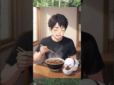 可愛いシマエナガとご飯! #婚活 #アニメ