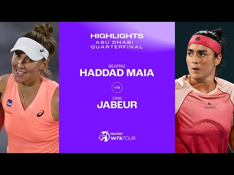 Beatriz Haddad Maia vs. Ons Jabeur | 2024 Abu Dhabi Quarterfinal | WTA Match Highlights