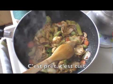 poulet au curry rouge (red curry chicken)