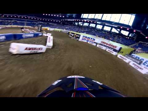 GoPro HD: PJ Larsen Practice Lap 2013 Monster Energy Supercross from Indianapolis 