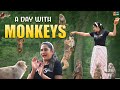 Bigg Boss fame Himaja spends a day with monkeys