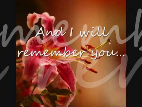 I Will Remember You [Sarah McLachlan//LYRICS] dedicated to..