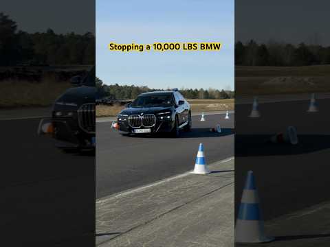 Braking a 10,000 lbs BMW 7 Series Bulletproof Vehicle
