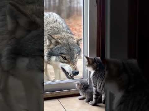 Wolf scares kitten and this happen… #cat