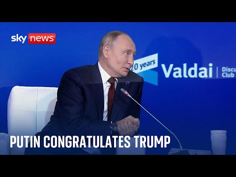 Vladimir Putin says he is ready to speak with Donald Trump and congratulated him on his victory.