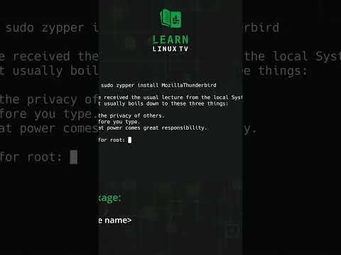 Linux Commands in 60 Seconds - The zypper Command