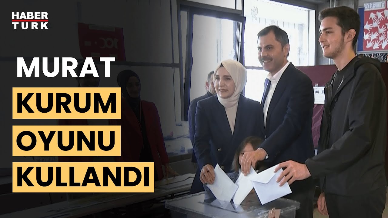 Cumhur İttifakı İstanbul Büyükşehir Belediye Başkan adayı Murat Kurum oyunu kullandı