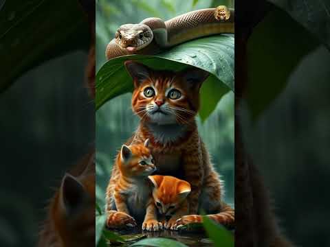 Orange cats are in danger! 😱 What’s going to happen? #cat #catvideos #funny #aicatstories  @Cat​