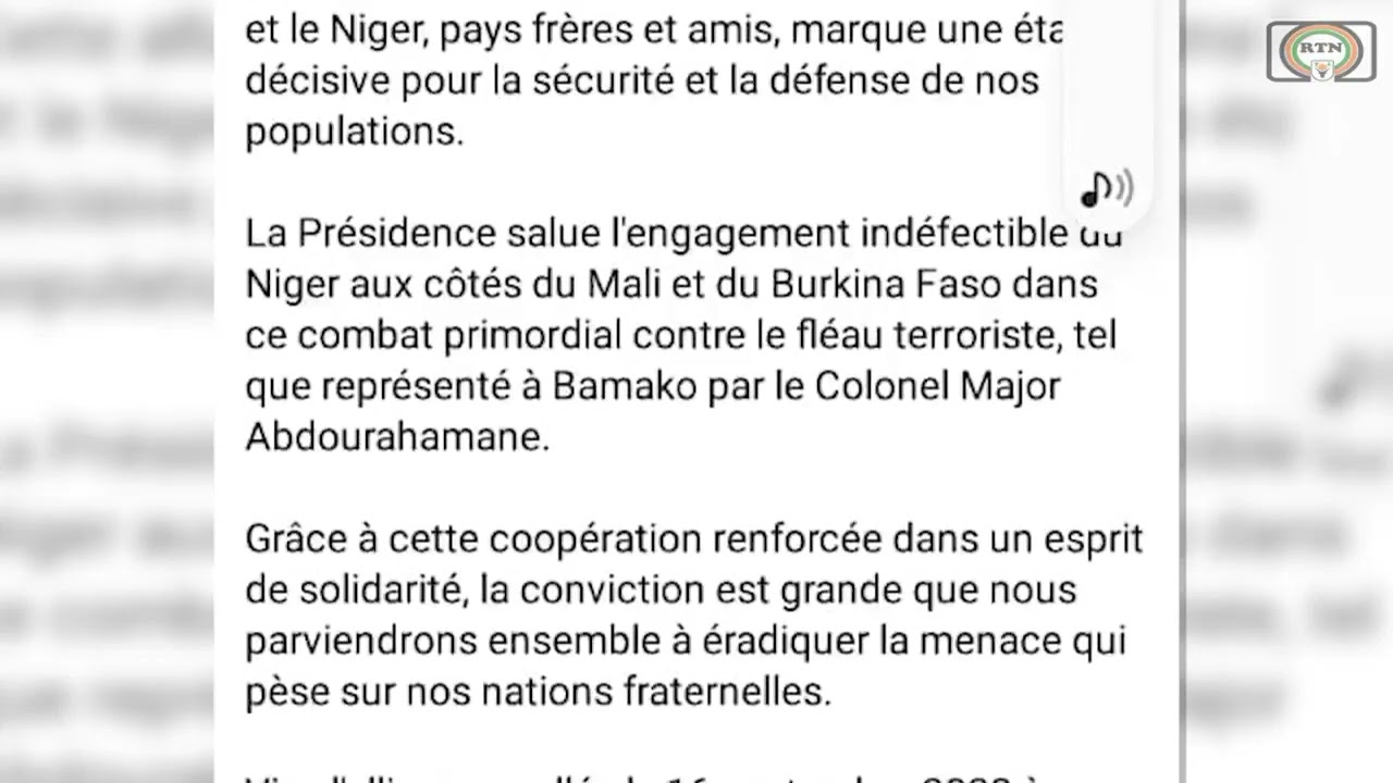 Retour sur le message du Président du CNSP, Chef de l’Etat le Général de Brigade Abdourahamane Tiani