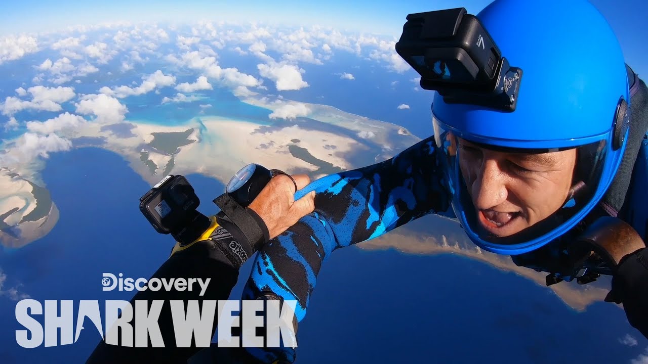 Parachuting Into Shark Infested Waters | Shark Week