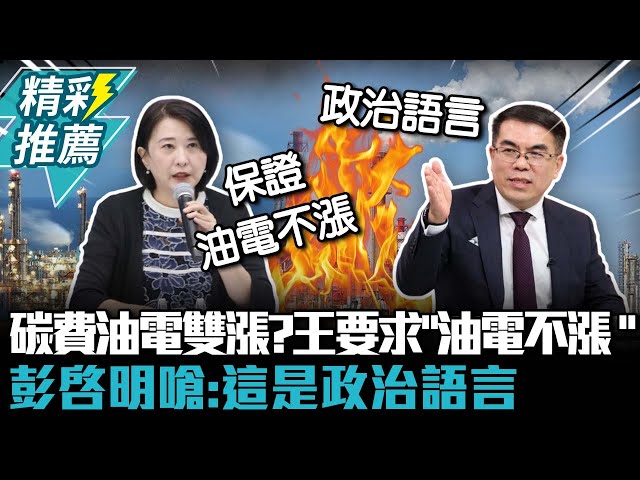 【有影】王鴻薇要求承諾碳費實施後不油電雙漲 彭啓明反譏「政治語言」