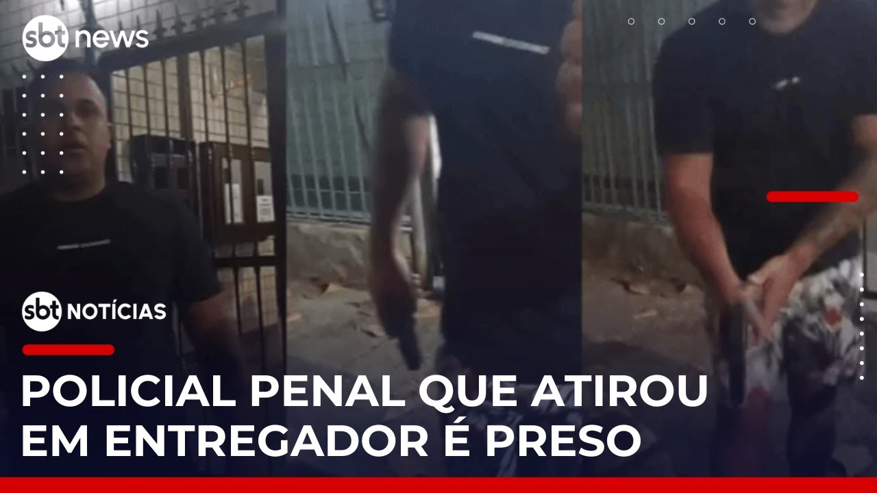 SBT Notícias: Policial penal que atirou em entregador após discussão é preso no RJ
