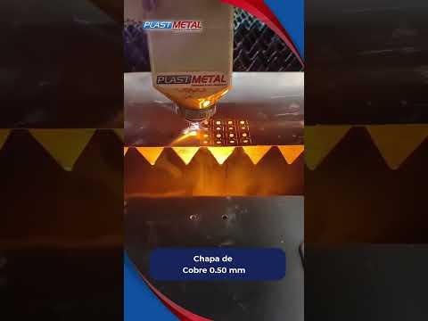 Corte laser fibra ótica Cobre