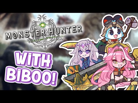 【Monster Hunter World】Biboo teaches me how to hunt Monsters!! 😾🗿