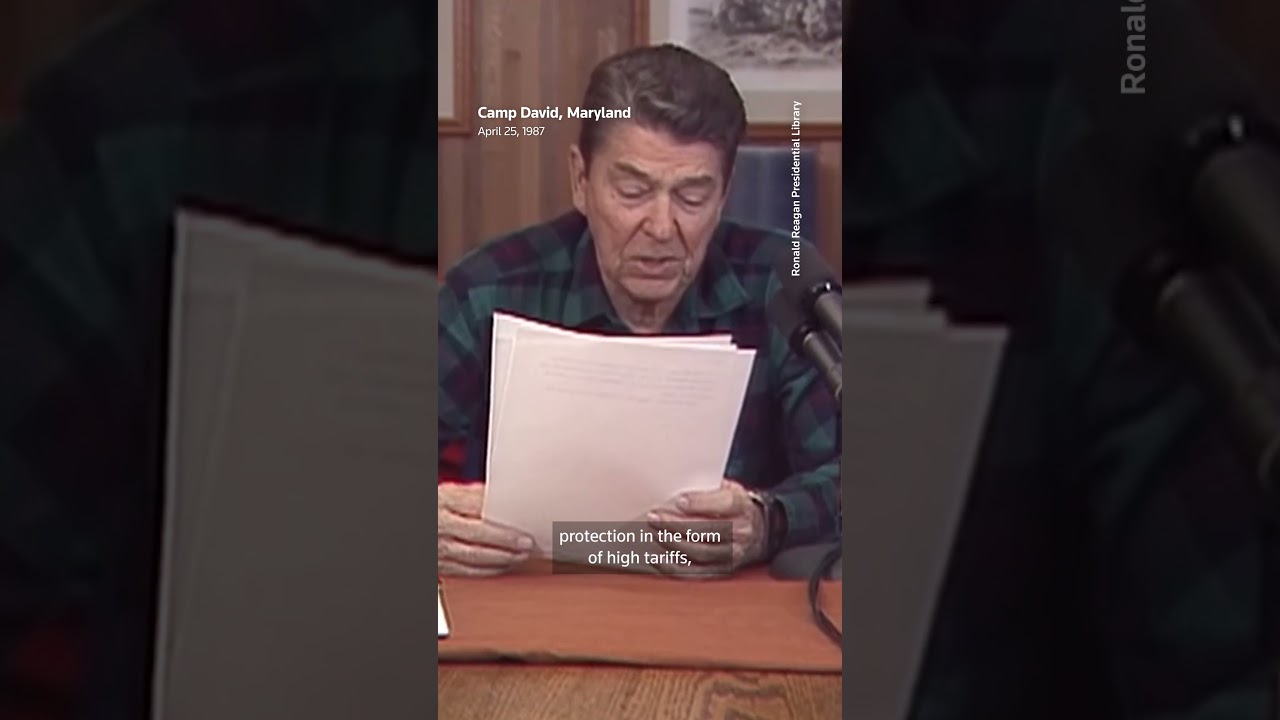 The Reagan broadcast at the heart of Trump's free trade spat
