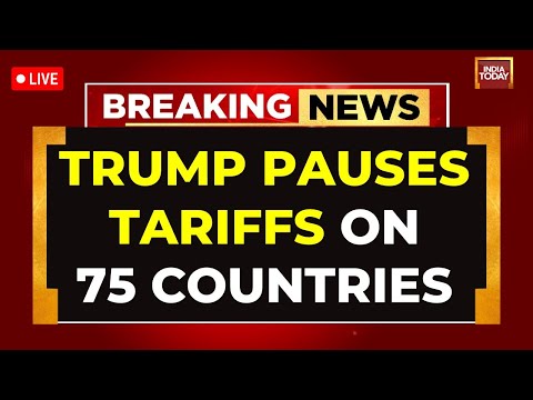 LIVE: Trump Halts Tariffs On 75 Countries For 90 Days | Trump Tariffs News LIVE | US News LIVE
