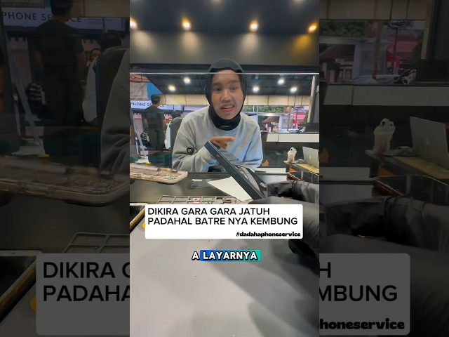 LCD kebuka di kira jatoh,padahal baterai nya kembung #shorts #iphone #service #amino #serviceiphone