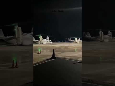 Dua pesawat CMV-22 Osprey milik militer (AS) mendarat di Bandara Internasional Komodo, Labuan Bajo