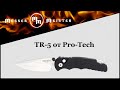 Нож автоматический складной «TR-5», длина клинка: 8,4 см, материал клинка: порошковая сталь Crucible CPM S35VN, материал рукояти: сплав 6061 T-6 Aluminium, PRO-TECH, США видео продукта
