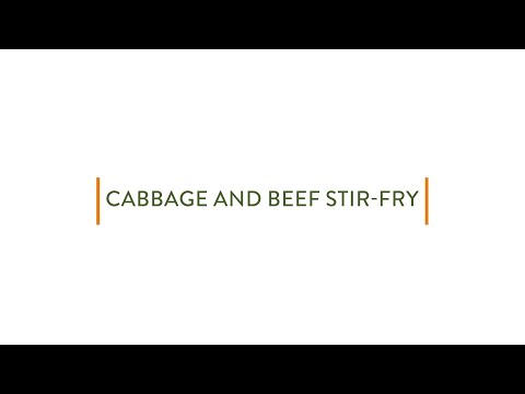 Cabbage and Beef Stir Fry