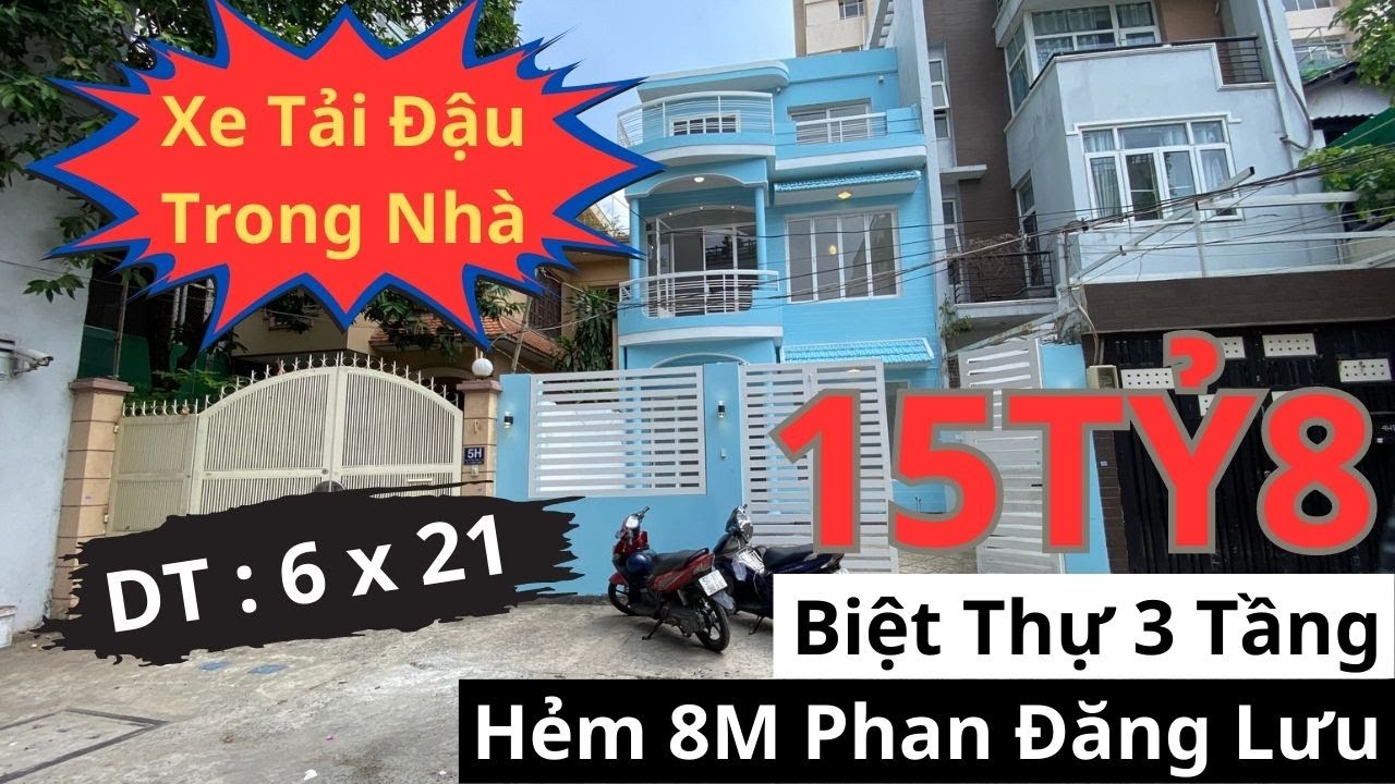 Bán nhà quận bình thạnh HXH 8m, DT 6m x 21m, giá 15.8 tỷ trong cư xá Phan Đăng Lưu, Phường 3, BT video