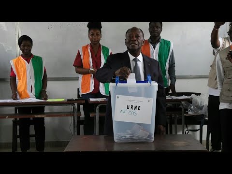 Ivory Coast President Alassane Ouattara votes in presidential election | AFP
