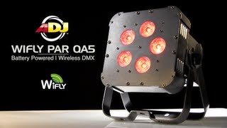 ADJ American DJ WIFLY PAR QA5 Battery-Powered RGBA LED Par Uplight - Black in action - learn more