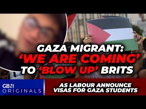 WATCH: Gaza migrant vows to 'BLOW UP' Brits as Labour launch FREE university for Palestine students