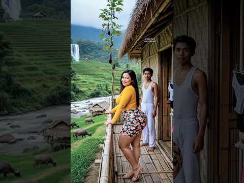 Rain and Thunder in Bamboo House 🌧️ | Aesthetic Nature Ambience#rain #shorts